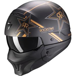Casque ouvert avec masque Scorpion EXO-COMBAT EVO Rockstar noir-or