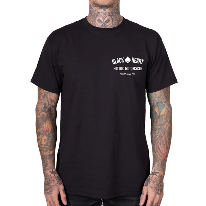 T-shirt noir Black Heart Hot Rod Motorcycle