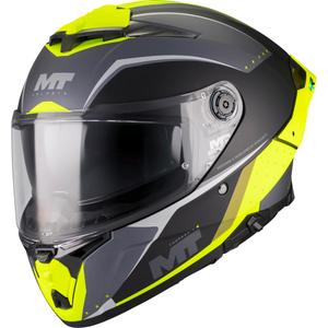 Casque intégral de moto MT Thunder 4 R SV Wind Tunnel B3 noir-gris-jaune fluo