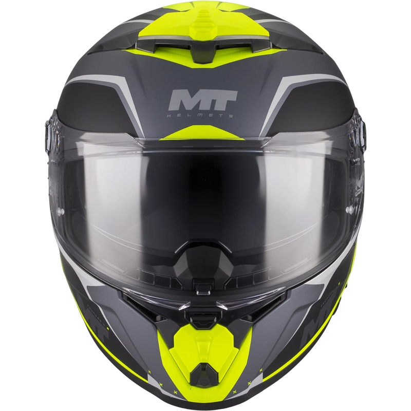 Casque intégral de moto MT Thunder 4 R SV Wind Tunnel B3 noir-gris-jaune fluo