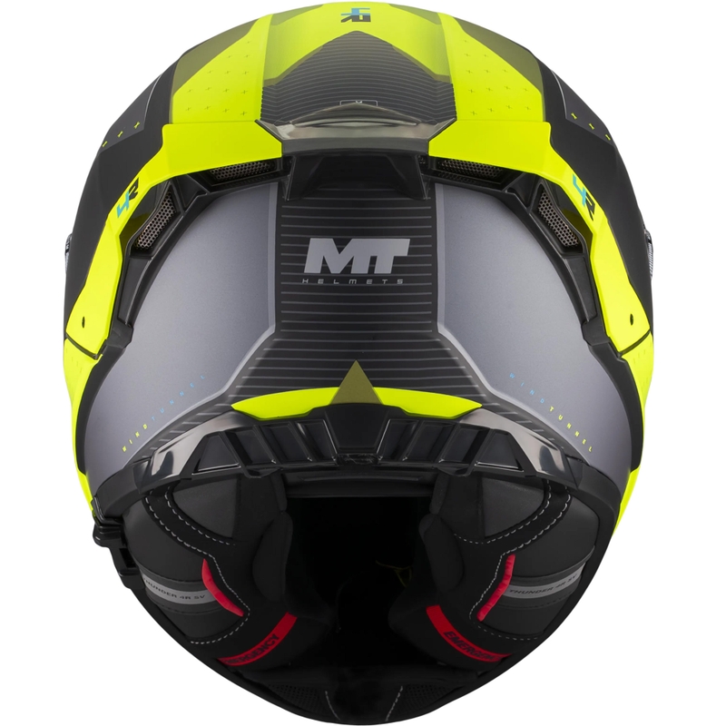 Casque intégral de moto MT Thunder 4 R SV Wind Tunnel B3 noir-gris-jaune fluo