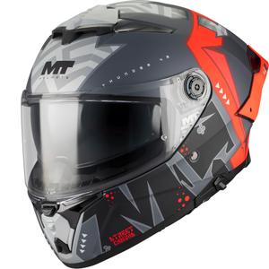 Casque intégral de moto MT Thunder 4 R SV Canvas C5 noir-gris-rouge