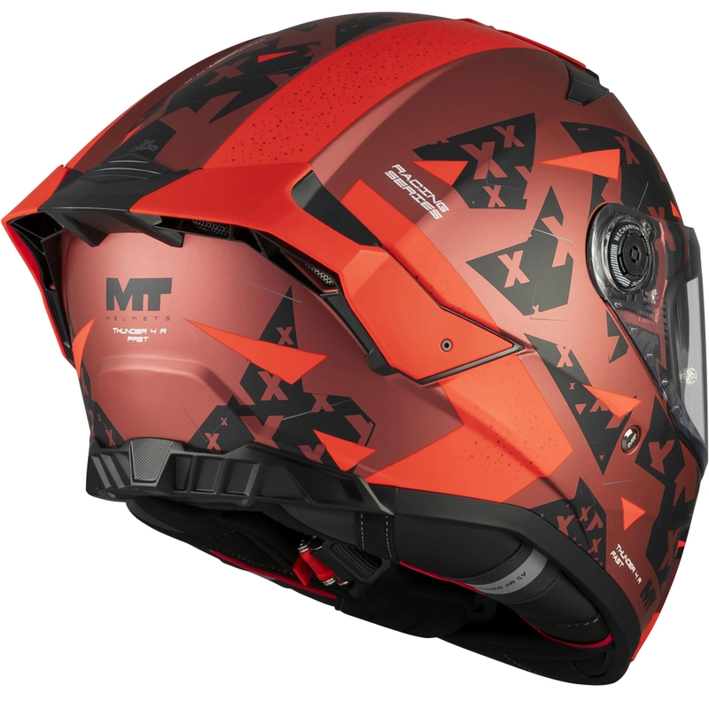 Casque intégral de moto MT Thunder 4 R SV Fast C5 noir mat-gris-rouge