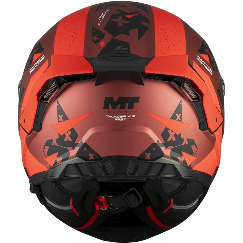 Casque intégral de moto MT Thunder 4 R SV Fast C5 noir mat-gris-rouge