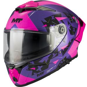 Casque intégral de moto MT Thunder 4 R SV Fast C8 violet-rose-noir