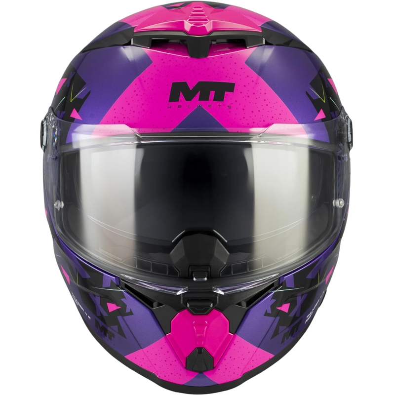 Casque intégral de moto MT Thunder 4 R SV Fast C8 violet-rose-noir
