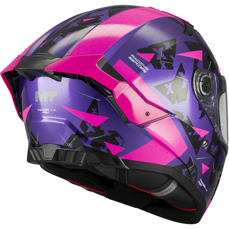 Casque intégral de moto MT Thunder 4 R SV Fast C8 violet-rose-noir