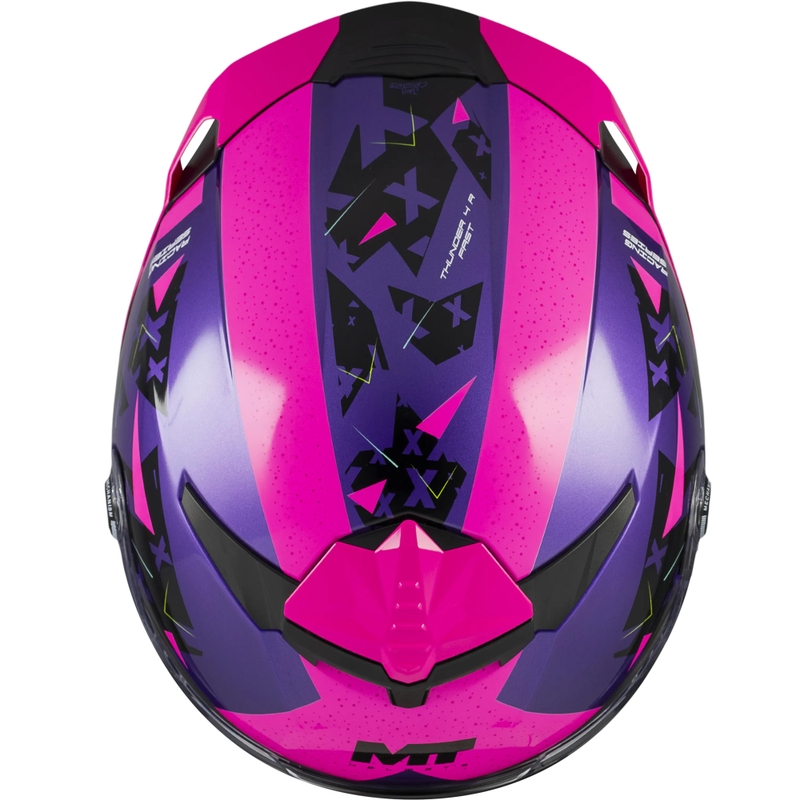 Casque intégral de moto MT Thunder 4 R SV Fast C8 violet-rose-noir