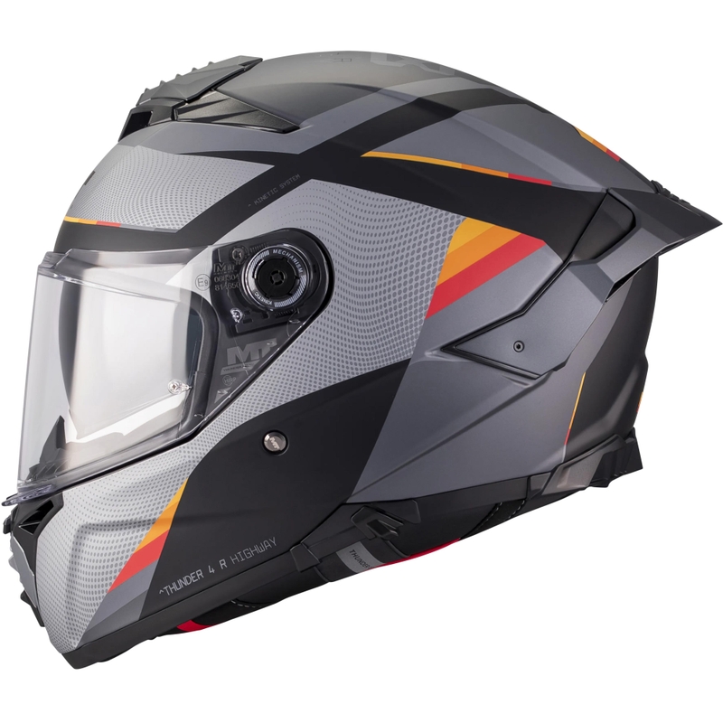 Casque intégral de moto MT Thunder 4 R SV Highway B5 gris-noir mat