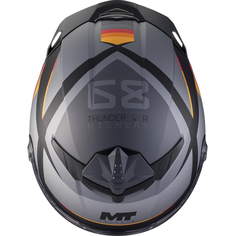 Casque intégral de moto MT Thunder 4 R SV Highway B5 gris-noir mat