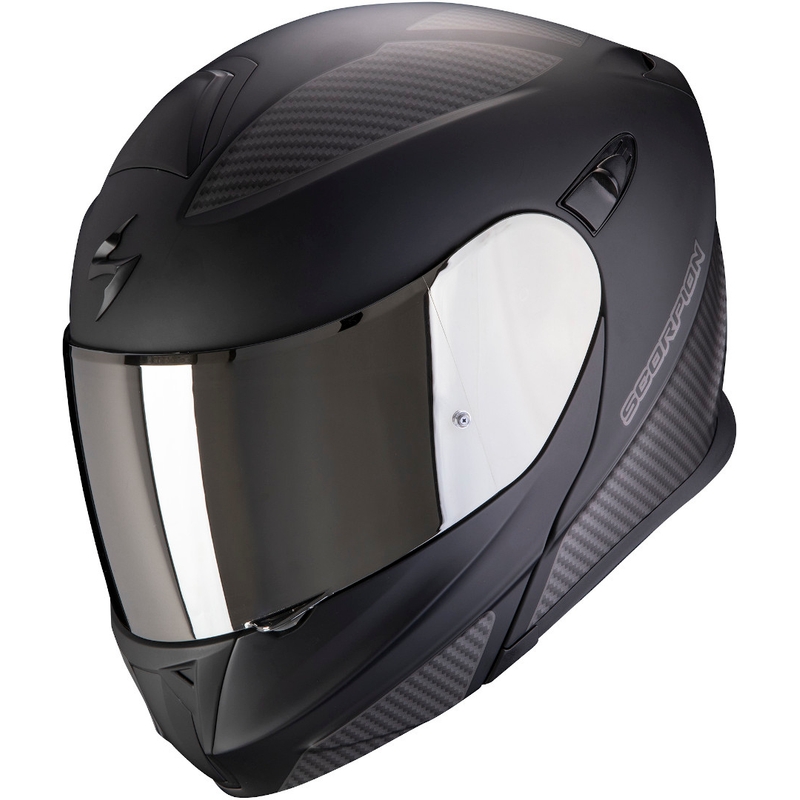 Moto přilba výklopná Scorpion EXO-920 Flux černo-stříbrná