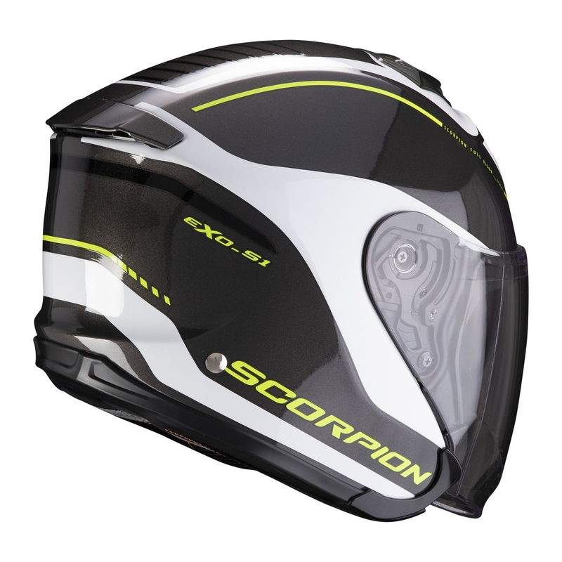 Casque ouvert Scorpion EXO-S1 Shadow noir-blanc-jaune fluo