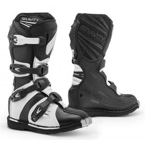 Bottes de moto pour enfants Forma Gravity noir et blanc
