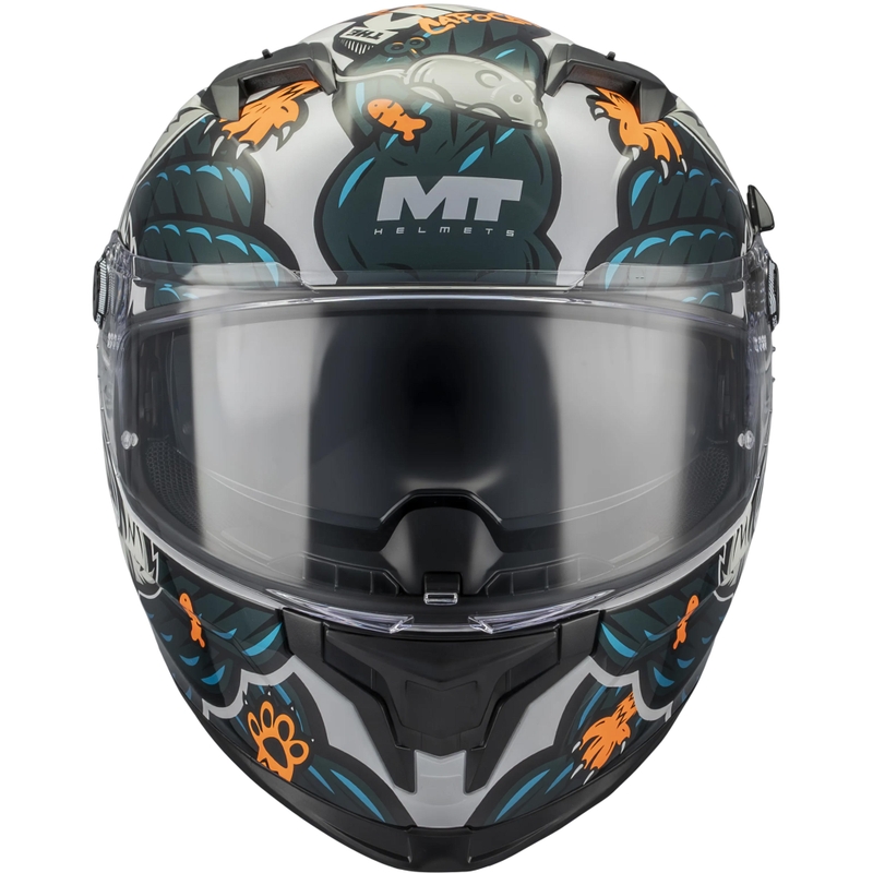 Casque intégral de moto MT Braker SV King A7 gris-bleu