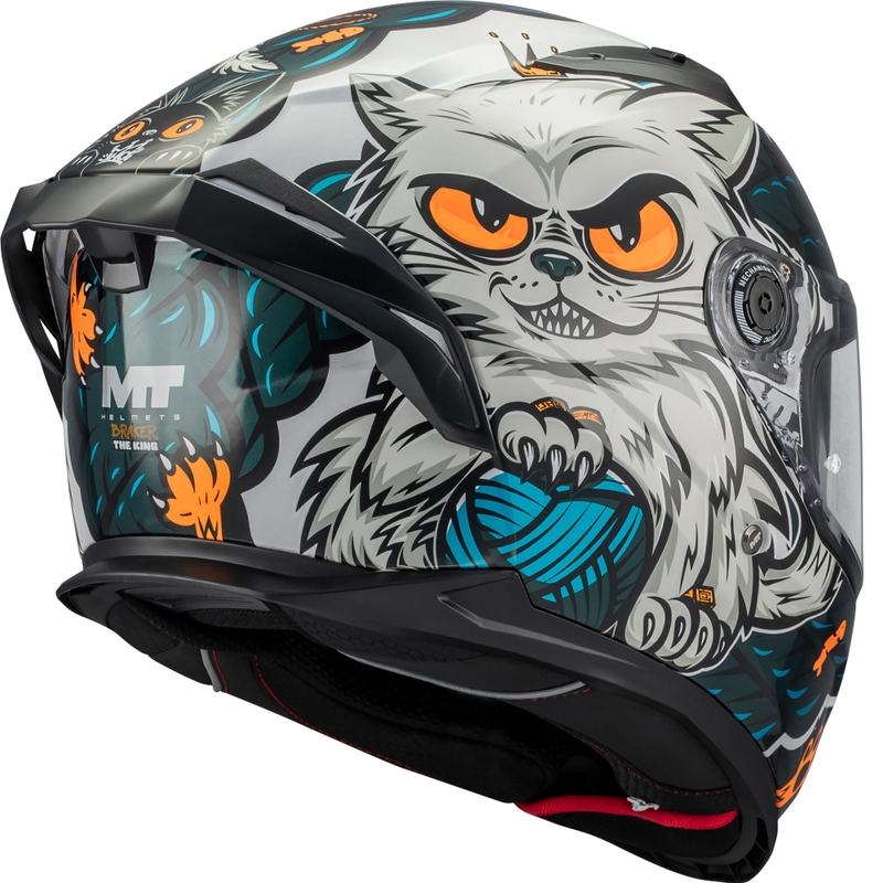 Casque intégral de moto MT Braker SV King A7 gris-bleu