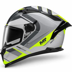 Casque intégral de moto MT Braker SV Inception C2 gris-jaune fluo
