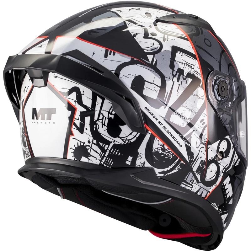 Casque intégral de moto MT Braker SV Blackboard B0 noir-gris