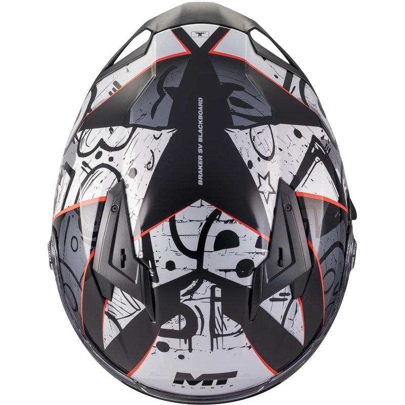 Casque intégral de moto MT Braker SV Blackboard B0 noir-gris