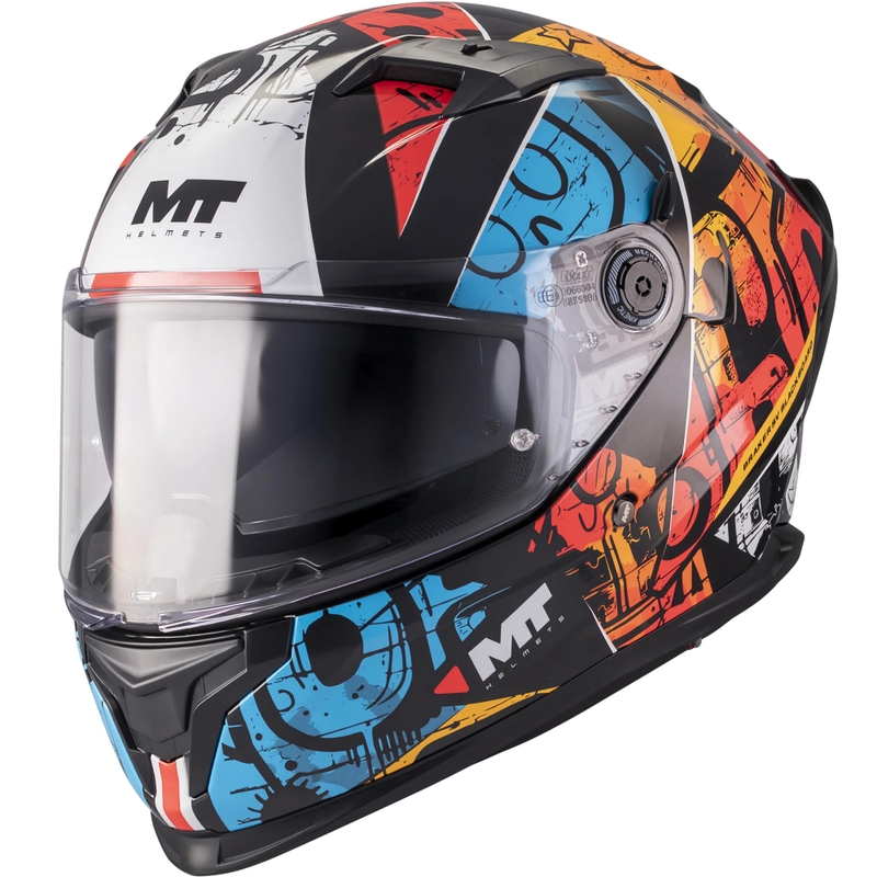 Casque intégral de moto MT Braker SV Blackboard B5 noir-bleu-rouge