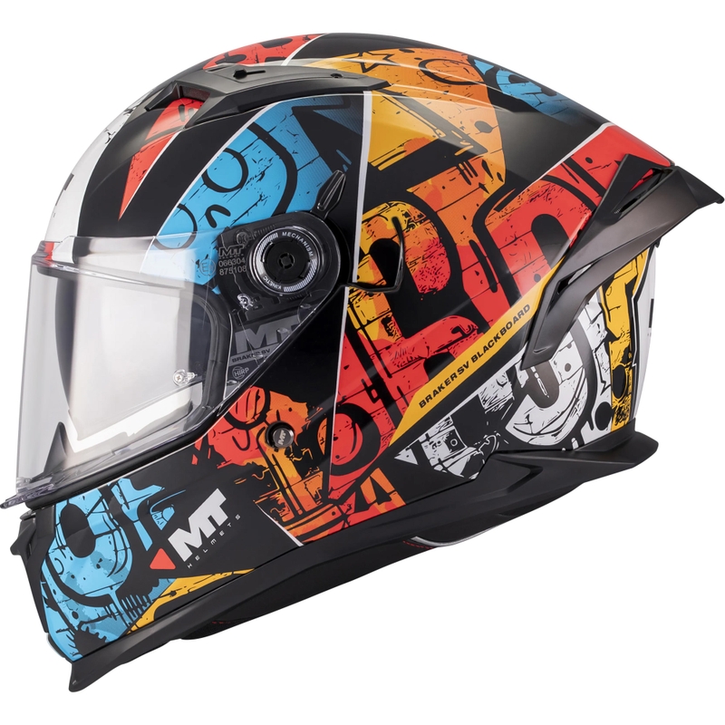 Casque intégral de moto MT Braker SV Blackboard B5 noir-bleu-rouge