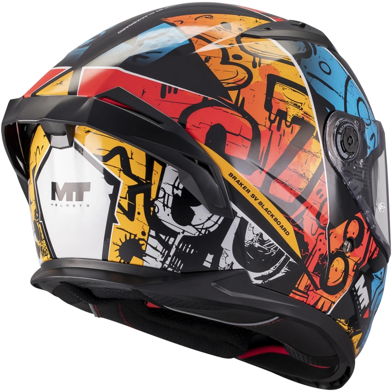 Casque intégral de moto MT Braker SV Blackboard B5 noir-bleu-rouge