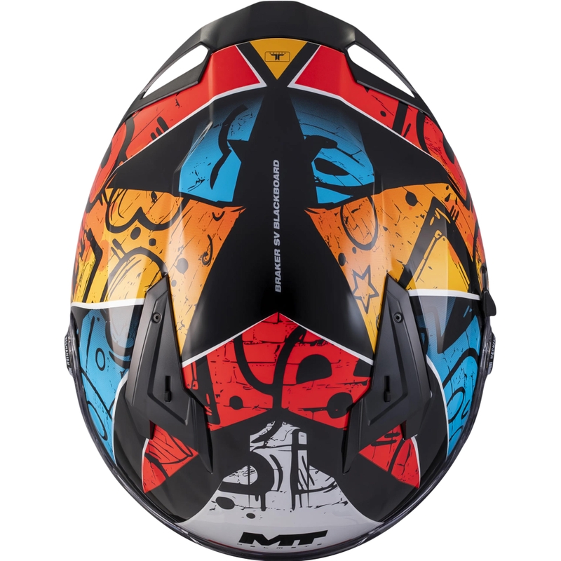Casque intégral de moto MT Braker SV Blackboard B5 noir-bleu-rouge