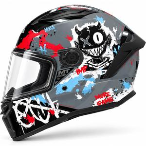 Casque intégral de moto MT Stinger 2 IMP C5 noir mat-gris-rouge