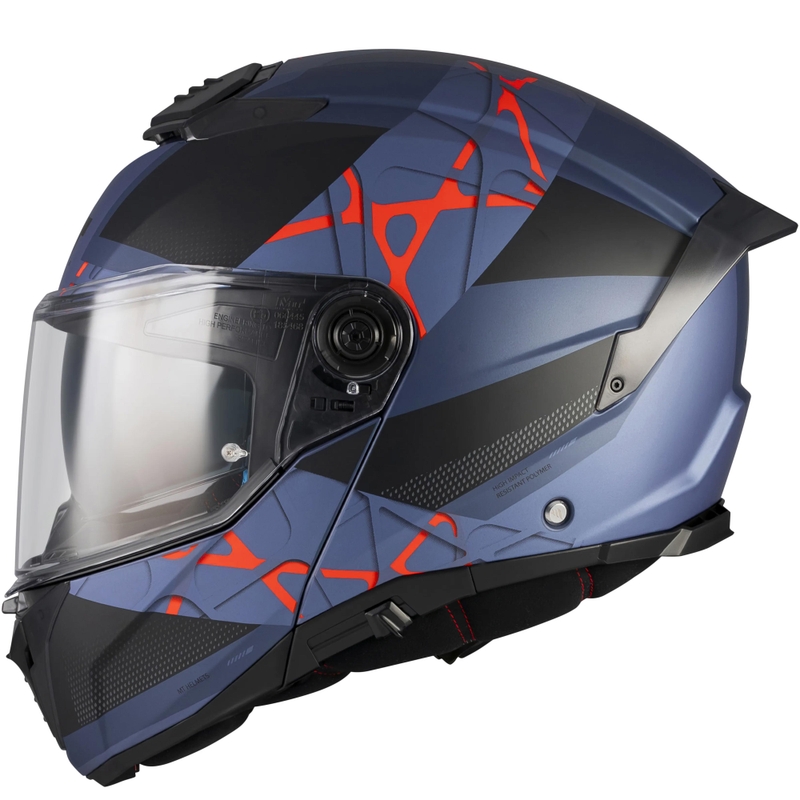 Casque de moto modulable MT Atom 2 SV Change C17 noir-bleu mat