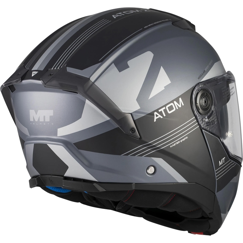 Casque de moto modulable MT Atom 2 SV Kaster C2 noir-gris mat
