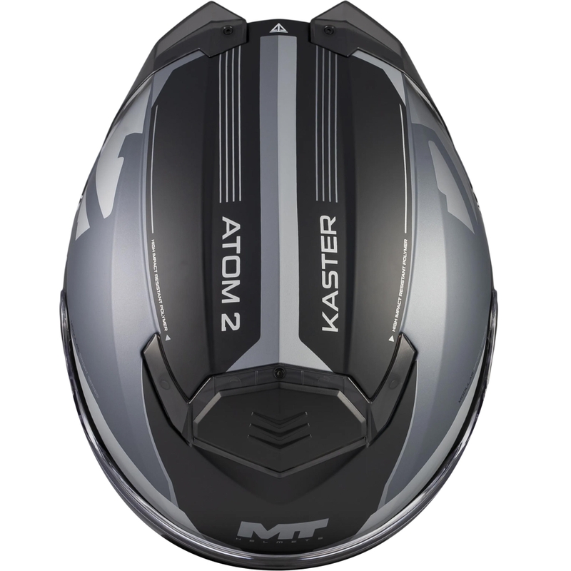 Casque de moto modulable MT Atom 2 SV Kaster C2 noir-gris mat
