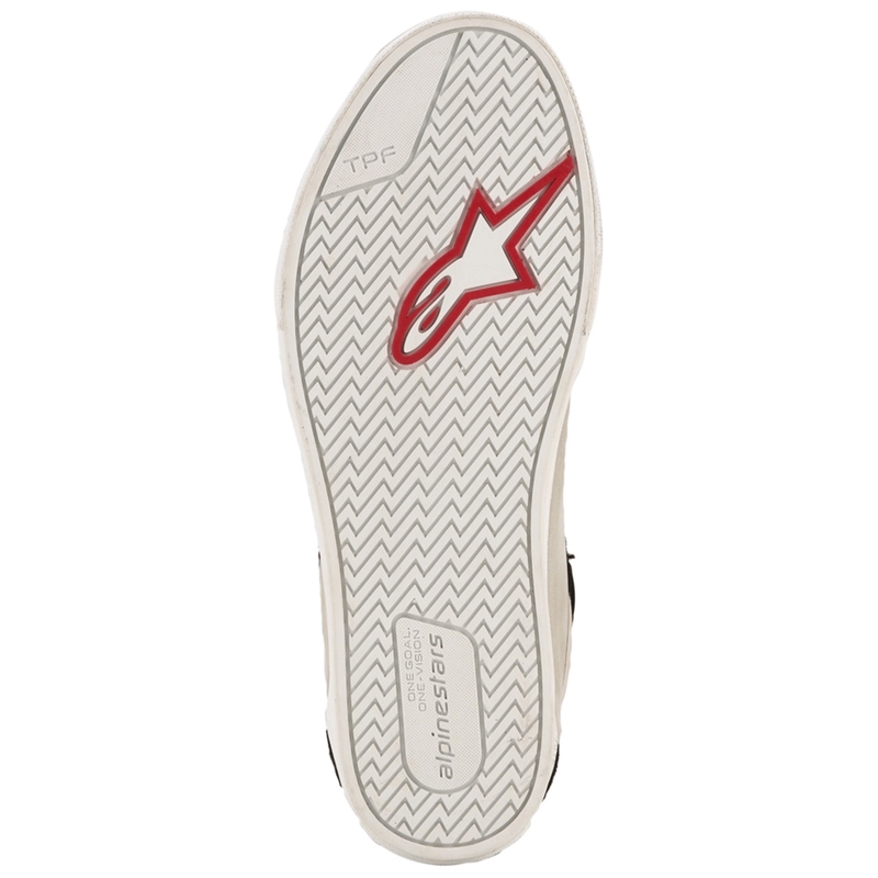 Bottes de moto Alpinestars Ride-63 en cuir noir-gris clair-blanc