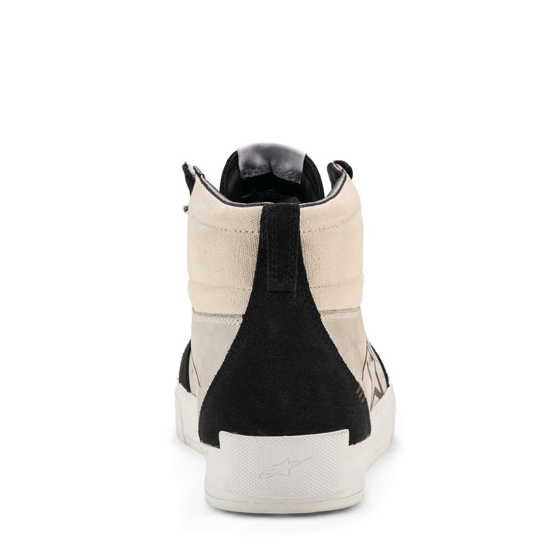 Bottes de moto Alpinestars Ride-63 en cuir noir-gris clair-blanc
