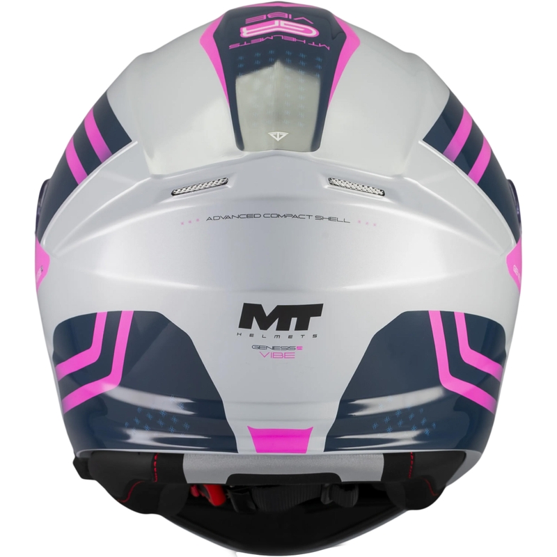 Casque de moto modulable MT Genesis R SV Vibe C8 gris-bleu-rose