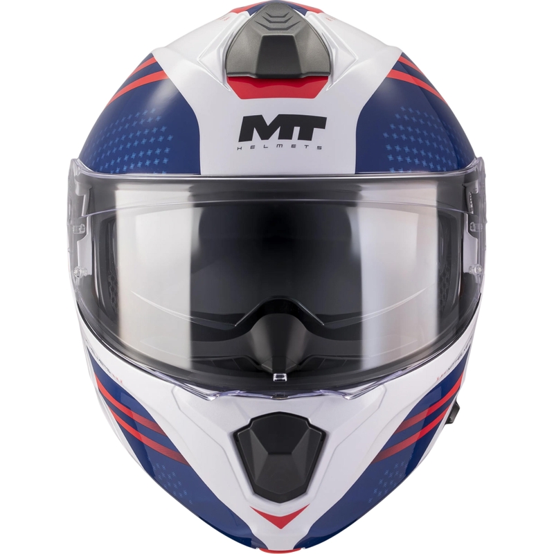 Casque de moto modulable MT Genesis R SV Vibe A7 blanc-bleu-rouge
