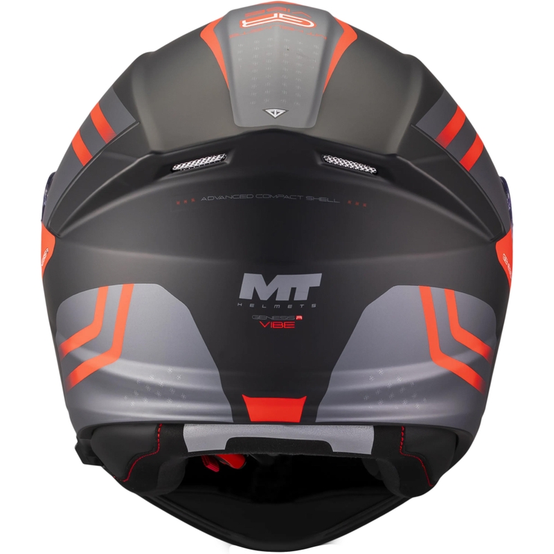 Casque de moto modulable MT Genesis R SV Vibe B5 noir mat-gris-rouge