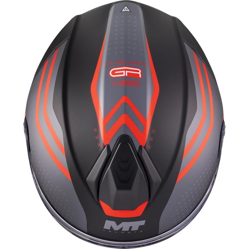 Casque de moto modulable MT Genesis R SV Vibe B5 noir mat-gris-rouge