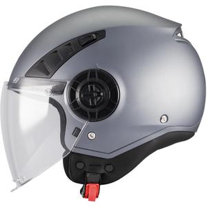 Casque de moto jet MT Aeris Pure A2 gris mat