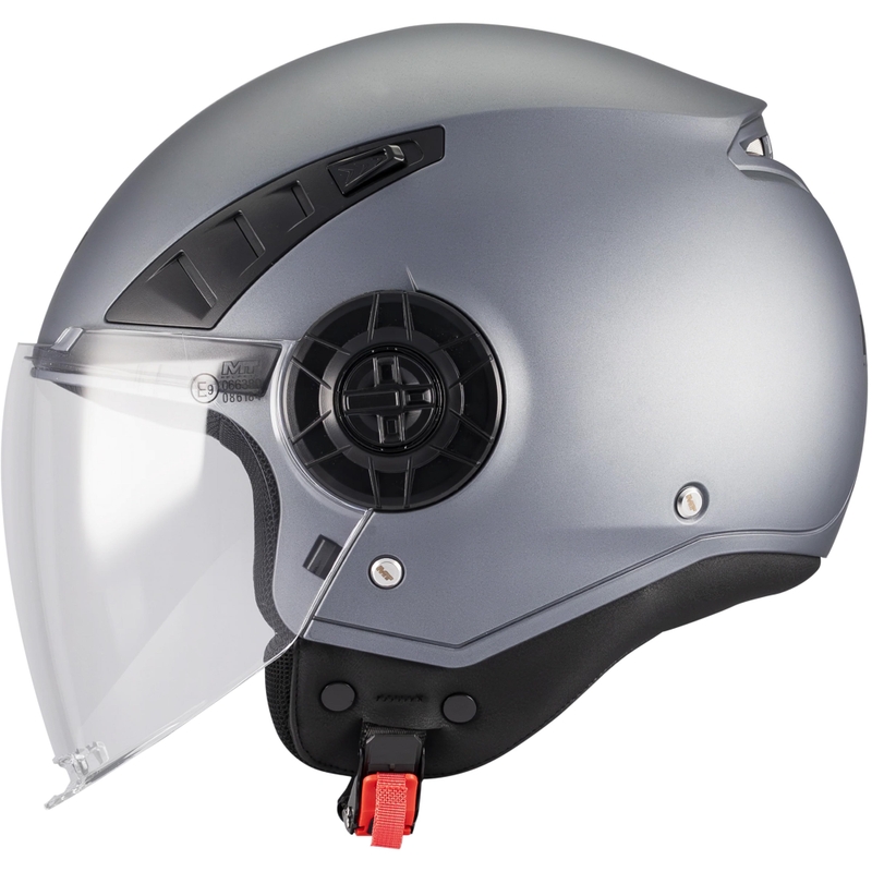 Casque de moto jet MT Aeris Pure A2 gris mat