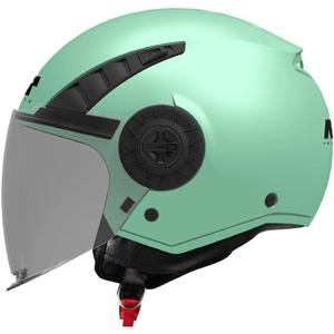 Casque de moto jet MT Aeris Pure A2 vert mat