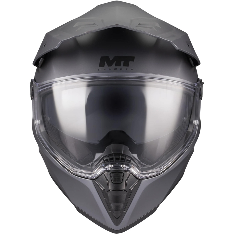Casque de moto enduro MT Track SV Pure A2 gris mat