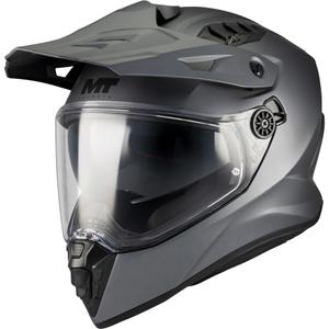 Casque de moto enduro MT Track SV Pure A2 gris mat