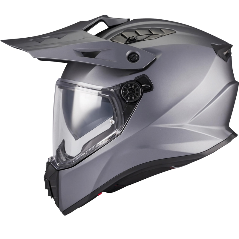 Casque de moto enduro MT Track SV Pure A2 gris mat