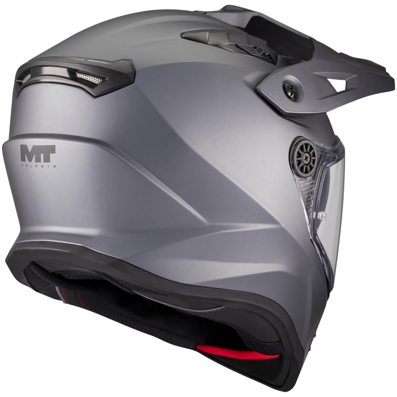 Casque de moto enduro MT Track SV Pure A2 gris mat