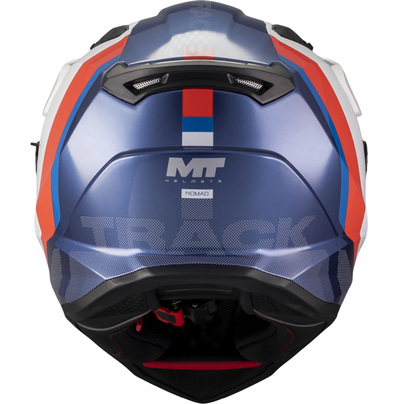 Casque de moto enduro MT Track SV Nomad C0 bleu-blanc-rouge