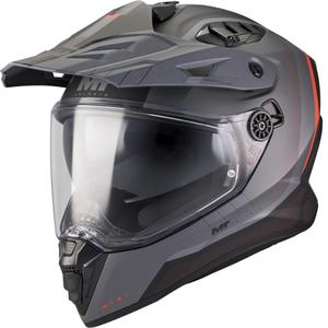 Casque de moto enduro MT Track SV Nomad B25 noir mat-gris-rouge