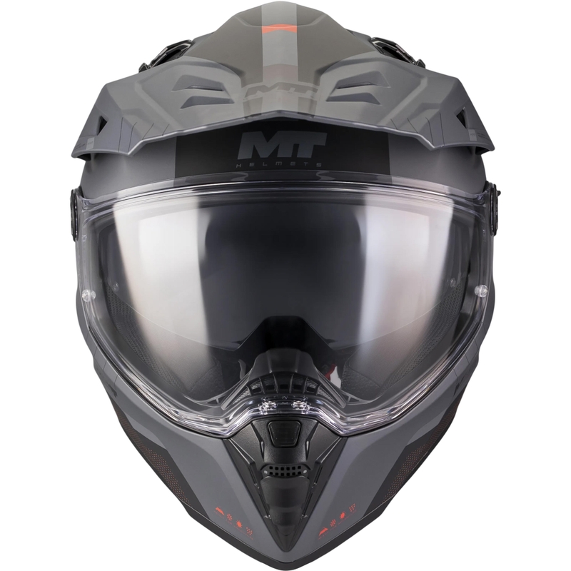 Casque de moto enduro MT Track SV Nomad B25 noir mat-gris-rouge