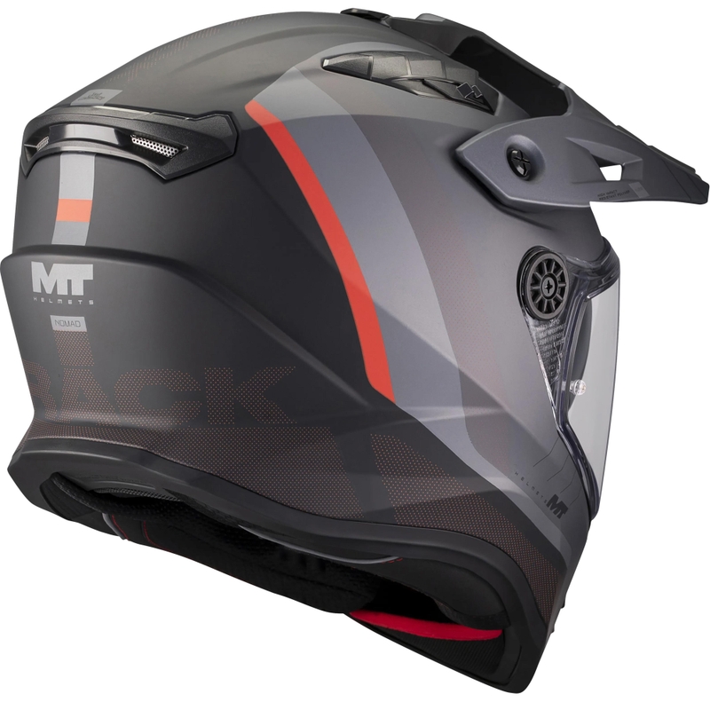 Casque de moto enduro MT Track SV Nomad B25 noir mat-gris-rouge