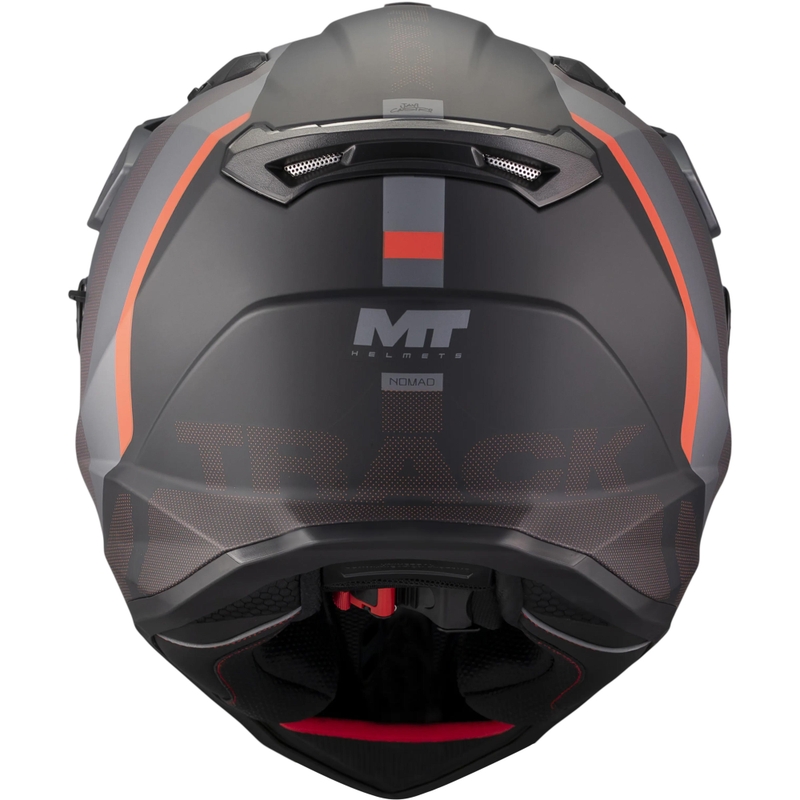 Casque de moto enduro MT Track SV Nomad B25 noir mat-gris-rouge