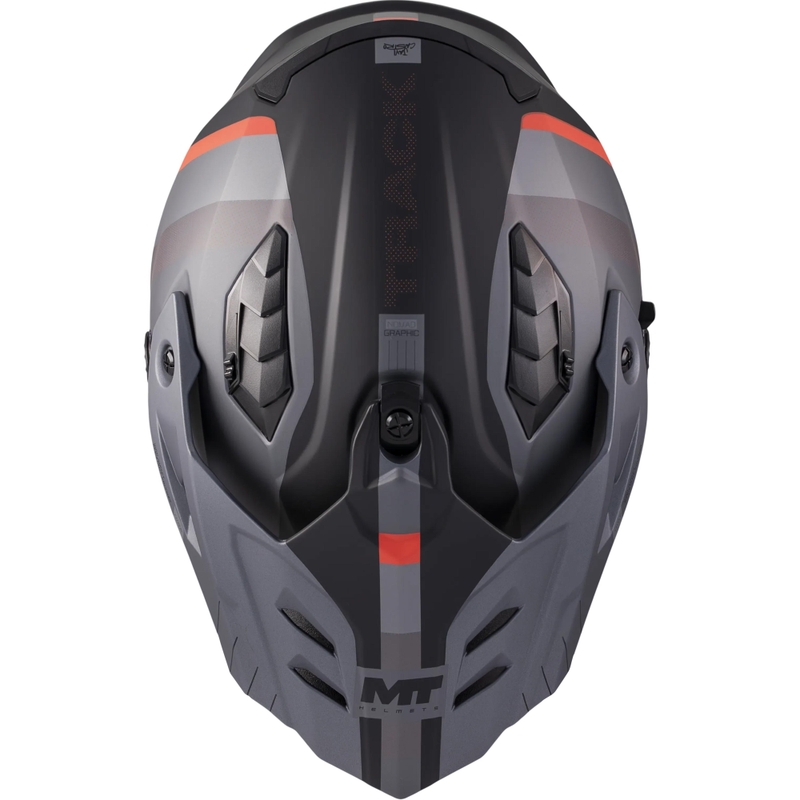 Casque de moto enduro MT Track SV Nomad B25 noir mat-gris-rouge