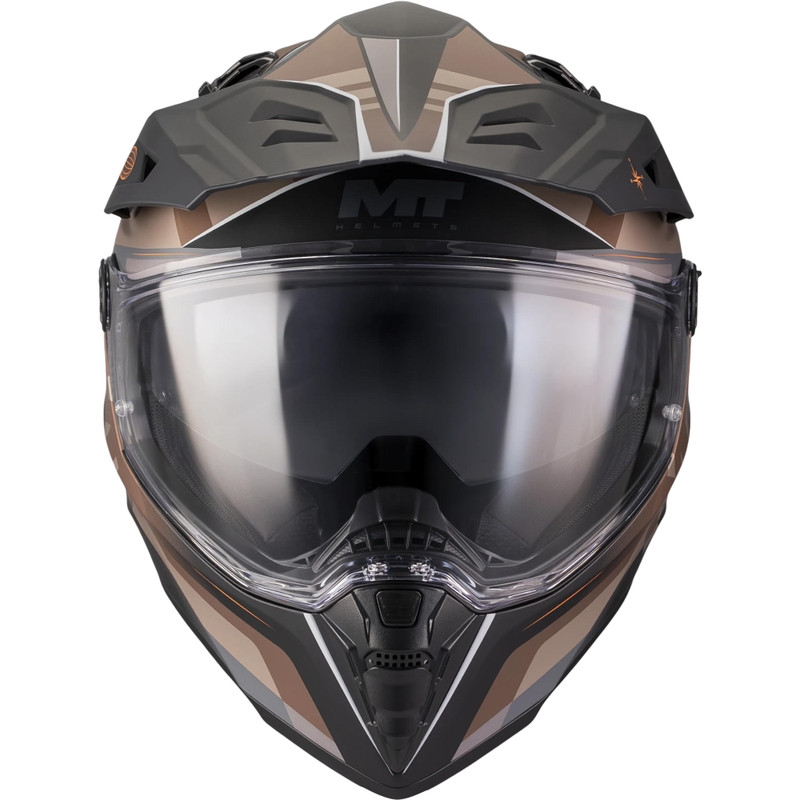 Casque de moto enduro MT Track SV Questor B9 noir-marron mat